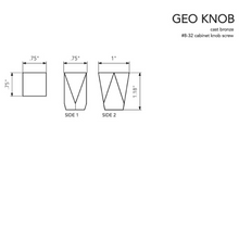 GEO series knob, various finishes.