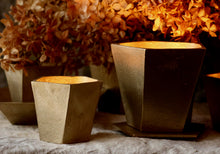 Cast bronze vessel pair, bright bronze.