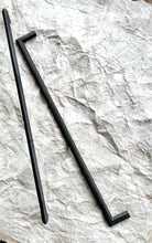PYRA series, 18" cast bronze mitred handle, appliance pull, hanging rack.