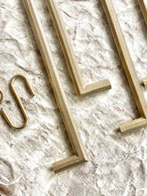 PYRA series, 18" cast bronze mitred handle, appliance pull, hanging rack.