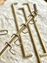 PYRA series, 18" cast bronze mitred handle, appliance pull, hanging rack.