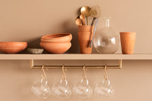 PYRA series, 18" cast bronze mitred handle, appliance pull, hanging rack.