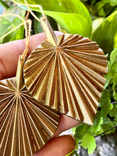GEO series bronze palm leaf with vintage bone, glass and brass beads.