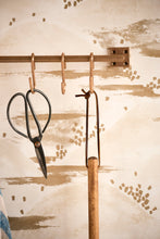 PYRA series, 18" cast bronze mitred handle, appliance pull, hanging rack.