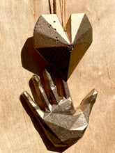 'LOVE' set. Cast bronze knob, hand and heart trio.